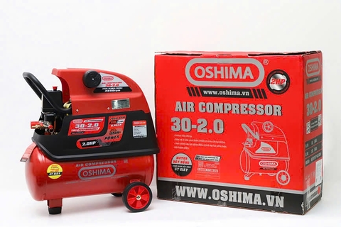 Máy Nén Khí Có Dầu Oshima 2HP 30L - Chất Lượng Cao, Lên Hơi Nhanh