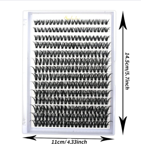 Lông Mi Chùm Cluster 280 Cụm, 14 Hàng Hỗn Hợp mix- 30D + 40D-0.07-D-9-16Mix