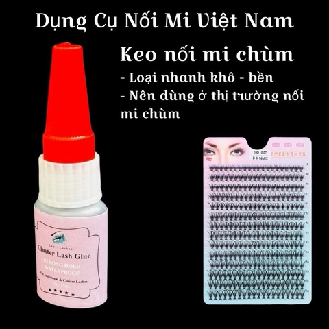 Keo nối mi chùm tổng hợp, Cluster glue