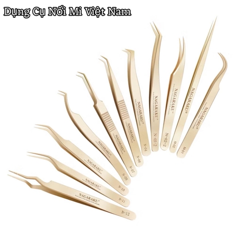 Nhíp Nối Mi Nhíp Vàng Douyin classic, volume hẹp, tách mũi cong N06, đa chức năng