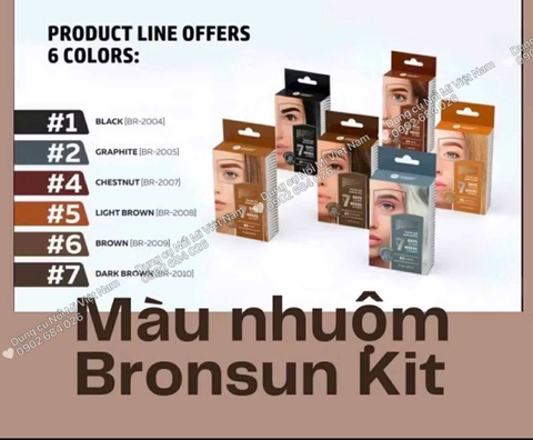 Nhuộm lông mi, lông mày cao cấp, Bronsun Dye ( Nhuộm Bộ Kits )