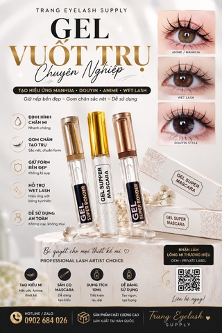 Gel vuốt trụ định hình các loại nối mi- trụ katun - Wetlashes, mi thiết kế, mi Anime, tạo độ bóng