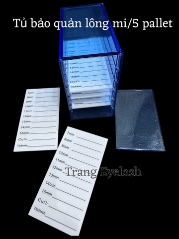 Tủ/ kệ mica để pallet line lông mi siêu tiện lợi, bảo quản lông mi nối sạch và không bị nhiễm ẩm