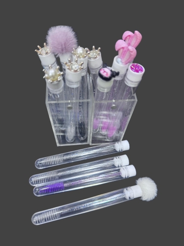 Chổi ống chải mi gắn charm hàng cao cấp nhiều hoạ tiết xinh đẹp