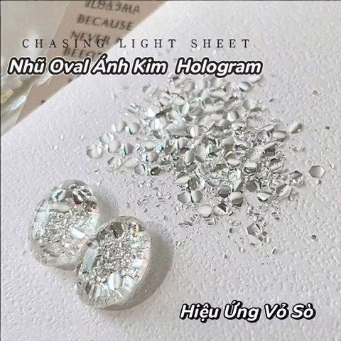 Nhũ Rắc Ánh Kim Hologram, Nail Art Sequins, Glitter Nail Art DIY Flash Nail Art, Sequins Blinking Light Chasing Powder