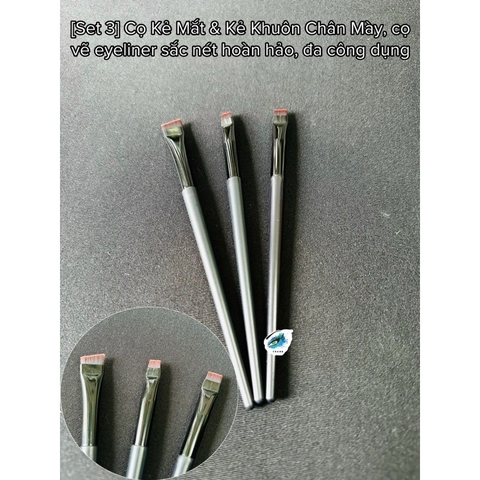 {Set 3} Cọ nhuộm mày, làm Brow Lamination, Kẻ Mắt & Kẻ Khuôn Chân Mày, cọ vẽ eyeliner sắc nét hoàn hảo, cọ đa công dụng