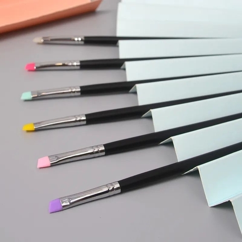 Cọ silicon lấy gel bắt trục, dung dịch uốn mi / cọ Tái Sử Dụng/ Que gạt ốp trục uốn mi, uốn chân mày