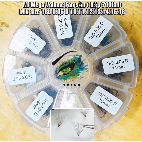 Mi Volume Fan sẵn 16d Mix size ( 700fan) mix 10.11.12.13.14.15.16mm