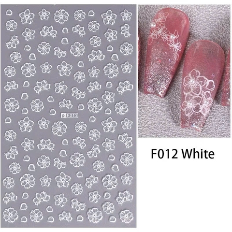 Nhãn Dán Nổi 5D ( Sticker Nail) Trang Trí Móng Tay Hình Hoa,Bướm,phụ kiện nail