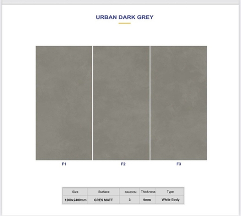 Gạch Ấn Độ 120*240 mã URBAN DARK GREY