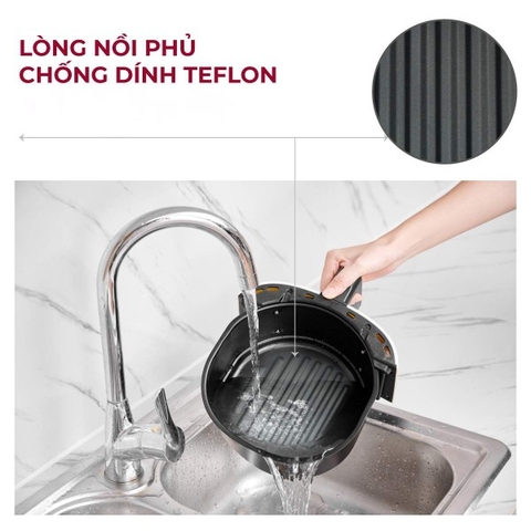 Nồi chiên không dầu mini Fujihome A3B (Màu đen)