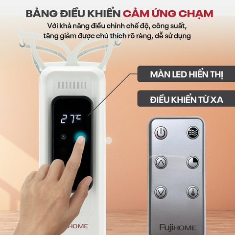 Máy sưởi dầu FujiHome OH8615