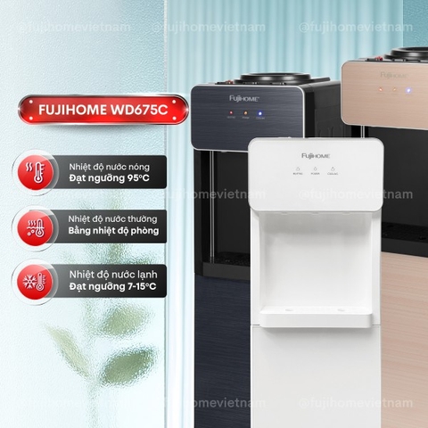 Cây nước nóng lạnh Fujihome WD675C-Y (Vàng gold)
