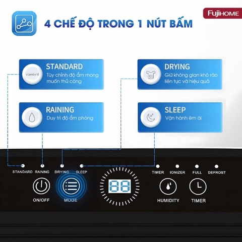 Máy hút ẩm dân dụng Fujihome DH10LITE