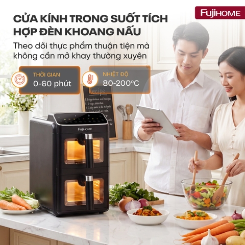Nồi chiên không dầu Fujihome A10DG-DUAL