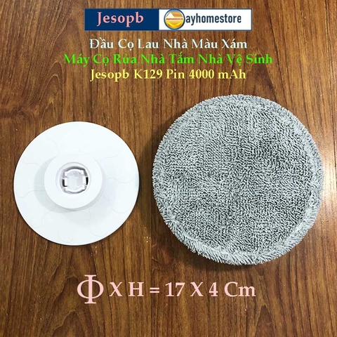 Combo Phụ Kiện Đầu Cọ Lắp Cho Máy cọ chổi cọ điện máy chà bàn chải vệ sinh nhà tắm không dây Jesopb K129 Pin 4000 mAh