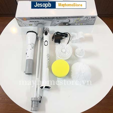 Bộ 4 đầu bàn chải làm sạch vệ sinh nhà tắm không dây dành cho máy cọ nhà vệ sinh, máy cọ rửa nhà tắm Jesopb K129