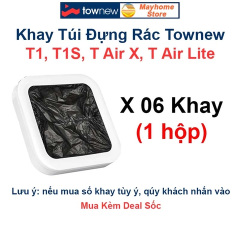 Thùng Rác Tự Động Thông Minh Xiaomi Townew T Air Lite 16.6L Thiết Kế Tối Giản, Tự Động Đóng Gói, Chống Nước IPX4