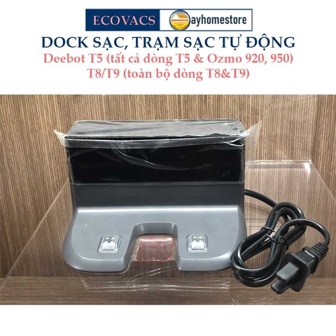 Hộp bụi, Hộp nước và khay lau cho robot hút bụi lau nhà Ecovacs Deebot Seri T5 T8 T9 N5 N8 N10 OzmoT8 Ozmo920 Ozmo950