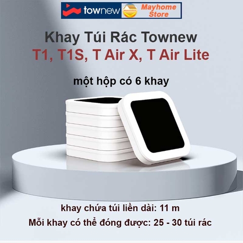 Khay Túi Rác Xiaomi Townew T1, T1S, T Air X, T Air Lite Túi Liền Dài 11m Có thể đóng túi 25 đến 30 lần bảo vệ môi trường