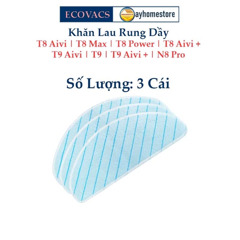 Phụ kiện Robot Ecovacs Deebot T8 | T9 | N8 Pro | Khăn Lau | Chổi Cạnh | Bộ Lọc Hepa | Chổi Lăn Chính | Túi Đựng Bụi /