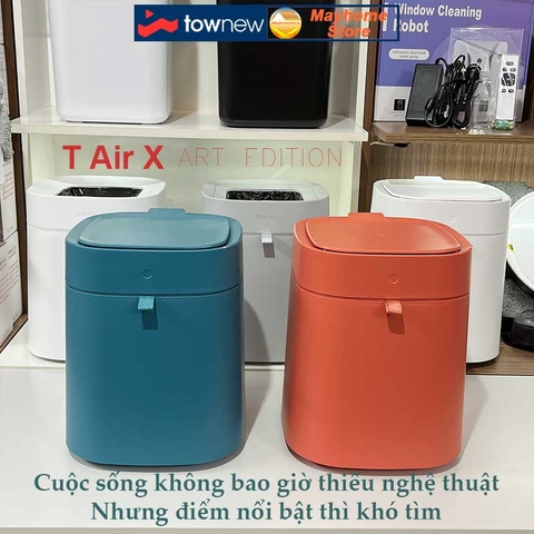 Thùng Rác Tự Động Thông Minh Xiaomi Townew T Air X 13.5L Phiên Bản Giới Hạn Đặc Biệt Màu Cam & Màu Xanh