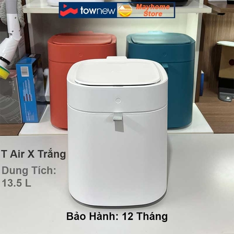 Thùng Rác Tự Động Thông Minh Xiaomi Townew T Air X 13.5L Màu Trắng Nâng Cấp Giảm Tiếng Ồn Cho Phòng Ngủ, Phòng Khách