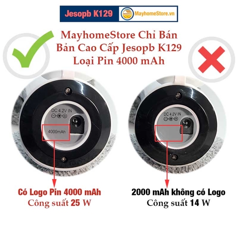 Bàn chải làm sạch vệ sinh nhà tắm không dây Jesopb K129 Pin 4000 mAh với 4 đầu thay thế Bảo Hành 6 Tháng