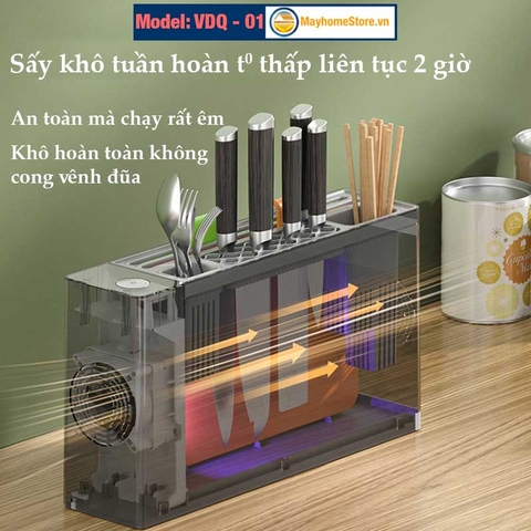 Máy Sấy Tiệt Trùng Dao Thớt Đũa [Kèm 2 Thớt] Khử Khuẩn Với 5 Đèn TIA UV SANSUI An Toàn, Đẹp Tiện Lợi Cho Bếp Gia Đình