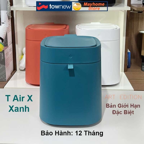Thùng Rác Tự Động Thông Minh Xiaomi Townew T Air X 13.5L Phiên Bản Giới Hạn Đặc Biệt Màu Cam & Màu Xanh
