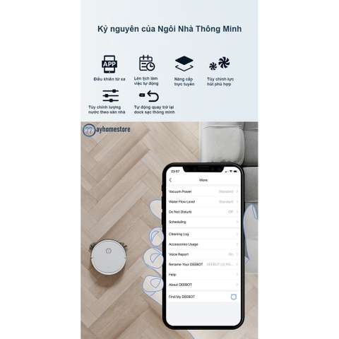 Robot Hút Bụi Lau Nhà Deebot U2 Power - Động Cơ Nidec Không Chổi Than Của Nhật Bản [Chính Hãng Ecovacs] Released 09/2020