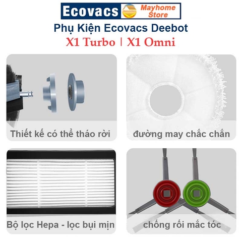 Phụ kiện Robot Ecovacs Ecovacs Deebot X1 Turbo, Ecovacs Deebot X1 Omni, Phụ Kiện Robot Hút Bụi Lau Nhà Ecovacs Deebot X1