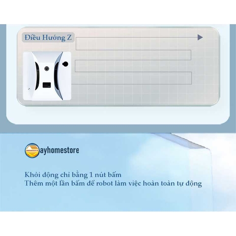 Robot Lau Kính Tự Động Phun Nước Siêu Âm iLOBOT HCR 05A Lau Kính Có Khung & Không Có Khung Với UPS Chống Rơi 20 Phút