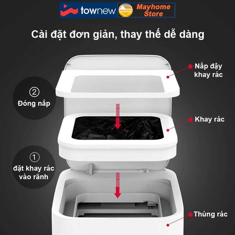 Khay Túi Rác Xiaomi Townew T1, T1S, T Air X, T Air Lite Túi Liền Dài 11m Có thể đóng túi 25 đến 30 lần bảo vệ môi trường