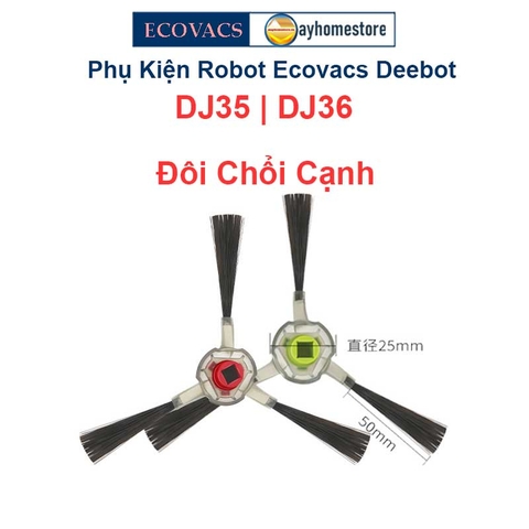 Phụ kiện Robot Ecovacs Deebot DJ35 | DJ36 Khăn Lau | Chổi Lăn Chính | Chổi Cuộn | Đôi Chổi Cạnh | Bộ Lọc Hepa