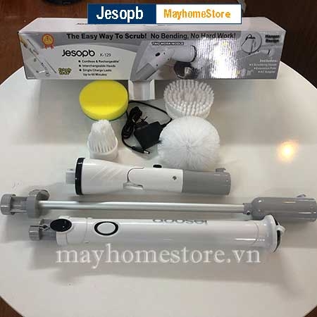 Bộ 4 đầu bàn chải làm sạch vệ sinh nhà tắm không dây dành cho máy cọ nhà vệ sinh, máy cọ rửa nhà tắm Jesopb K129