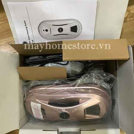 Robot lau kính tự động iLOBOT N361 (HCR 02) chống rơi 20 phút khi mất điện màu trắng với 10 khăn lau thay thế