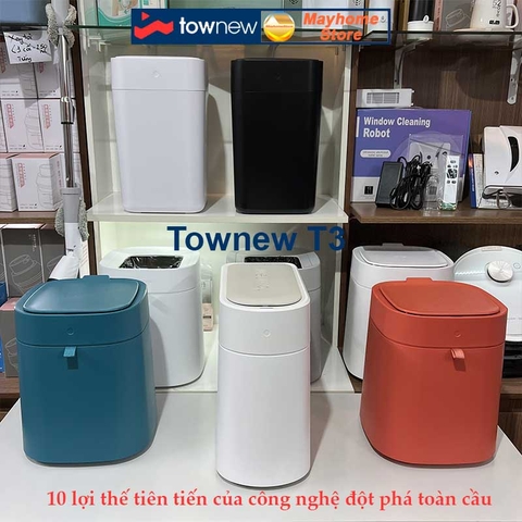 Thùng Rác Tự Động Thông Minh Xiaomi Townew T3 13L - Tự Động Hàn Đóng Gói Túi Rác Thay Túi Rác phù hợp cho không gian hẹp
