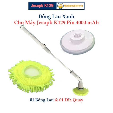 Bông Lau Xanh Cho Máy Cọ Rửa Vệ Sinh Nhà Tắm Jesopb K129 Pin 4000 mAh