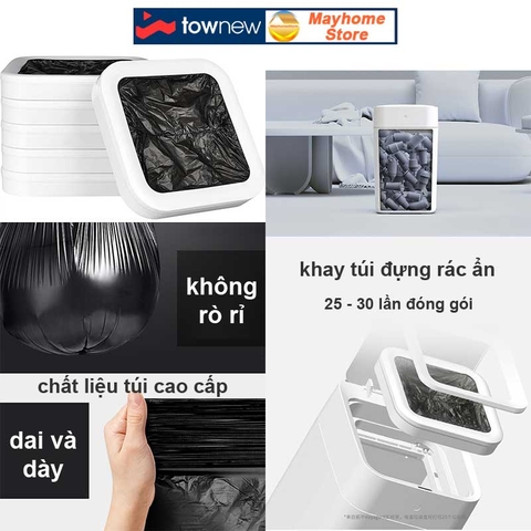 Khay Túi Rác Xiaomi Townew T1, T1S, T Air X, T Air Lite Túi Liền Dài 11m Có thể đóng túi 25 đến 30 lần bảo vệ môi trường