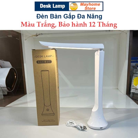 Đèn Bàn Học LED USB Chống Cận, 03 Chế Độ Ánh Sáng Vàng, Trắng , Pin Tích Điện 3000 mAh Di Động, Gập Tùy Chỉnh Nhỏ Gọn