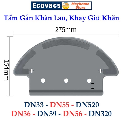 Tấm Gắn Khăn Lau, Khay Giữ Khăn Robot Ecovacs Deebot DN33 DN55 DN520 DN36 DN39 DN56 DN320
