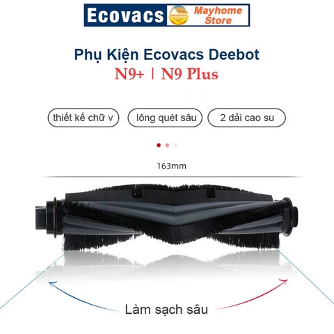 Phụ kiện Robot Ecovacs Deebot N9+, N9 Plus, Chổi Lăn | Chổi Cạnh | Bộ Lọc | Giẻ Lau | Tấm Dán Đế Khăn N9 Plus (N9+)