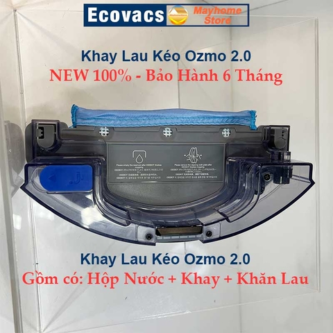 Phụ Kiện Khay Lau Rung Ozmo Pro 2.0 & Khay Lau Kéo Cho Robot Hút Bụi Lau Nhà Ecovacs Deebot T8 T9 AIVI, Max, Power, Plus