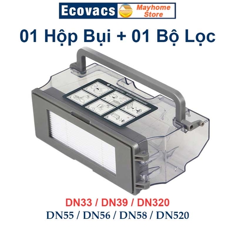 Phụ Kiện Thay Thế Robot Ecovacs Deebot DN33 DN55 DN320 DN520 Hộp Bụi / Hộp Nước / Nắp Chổi Lăn / Đế Gắn Khăn Lau ///
