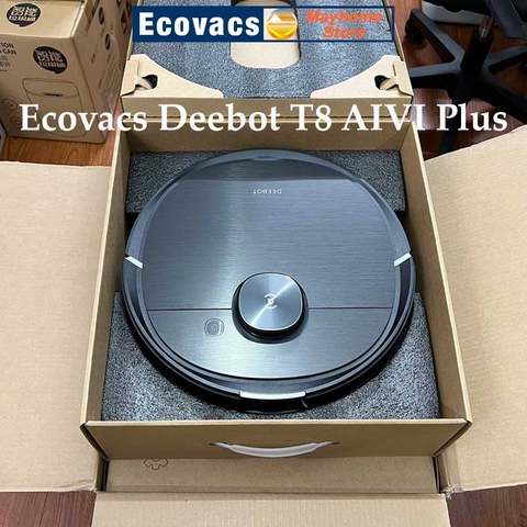 Robot Hút Bụi Lau Nhà Ecovacs Deebot T8 AIVI Plus, Hàng Trưng Bày Chưa Qua Sử Dụng Kèm App Ecovacs Hỗ Trợ Kỹ Thuật 24/7