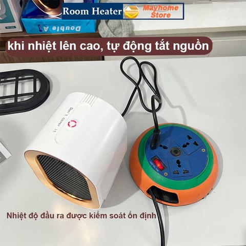 Máy sưởi Để Bàn 1200W, Quạt sưởi ấm mùa đông 220V tiết kiệm năng lượng, tiếng ồn thấp dành cho gia đình, văn phòng