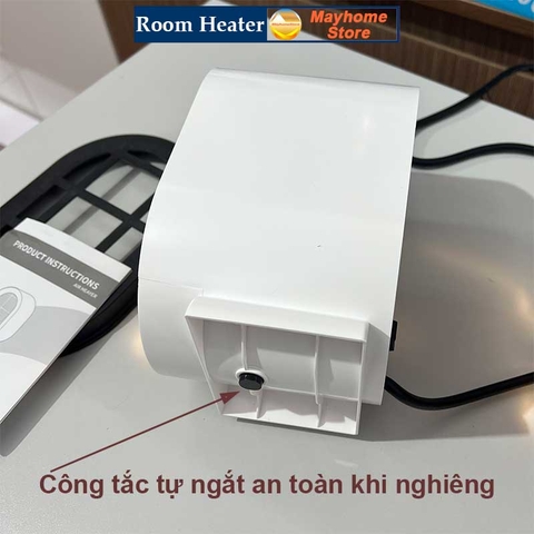 Máy sưởi Để Bàn 1200W, Quạt sưởi ấm mùa đông 220V tiết kiệm năng lượng, tiếng ồn thấp dành cho gia đình, văn phòng