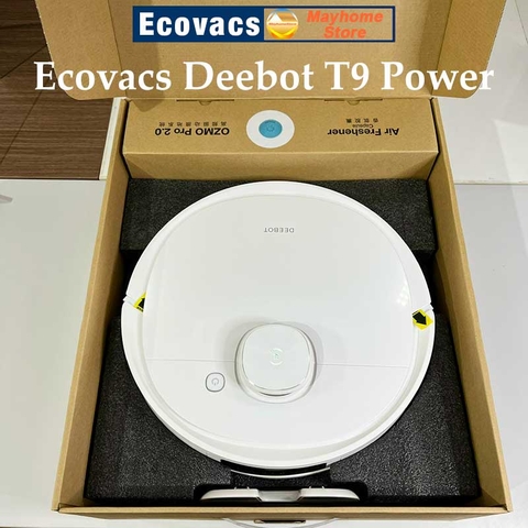 Robot Hút Bụi Lau Nhà Ecovacs Deebot T9 Power, Hàng Trưng Bày Chưa Qua Sử Dụng Kèm App Ecovacs Home Hỗ Trợ Kỹ Thuật 24/7