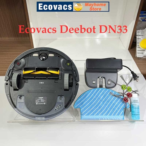 Robot Hút Bụi Lau Nhà Ecovacs Deebot DN33, Hàng Trưng Bày Chưa Qua Sử Dụng Kèm App Ecovacs Home Hỗ Trợ Kỹ Thuật 24/7